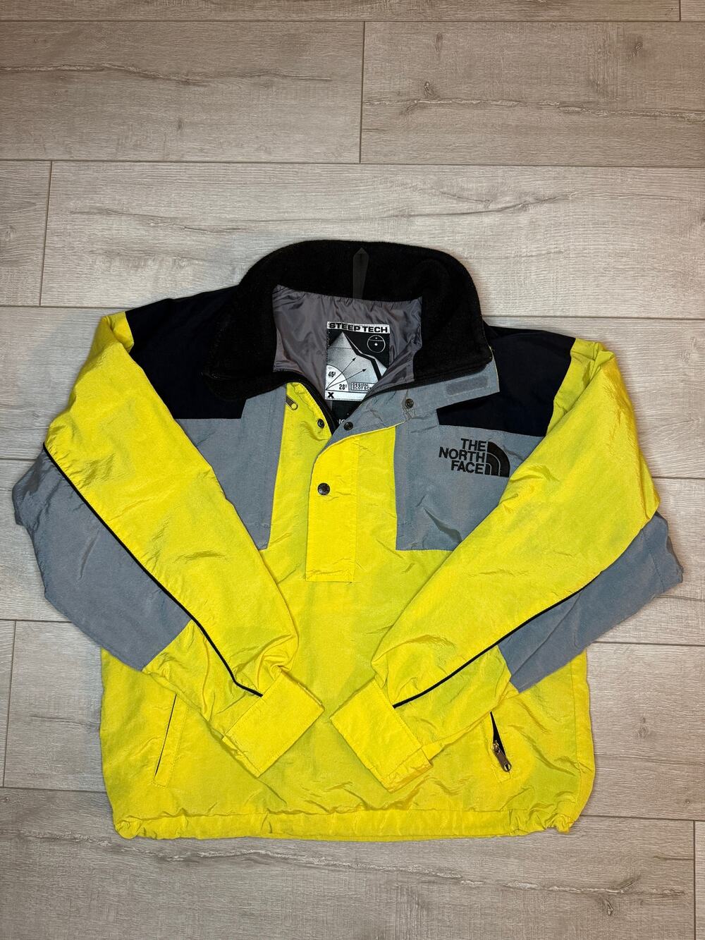 Vintage North Face Steep Tech Scot Schmidt Ski Jacket Pullover Medium Yellow